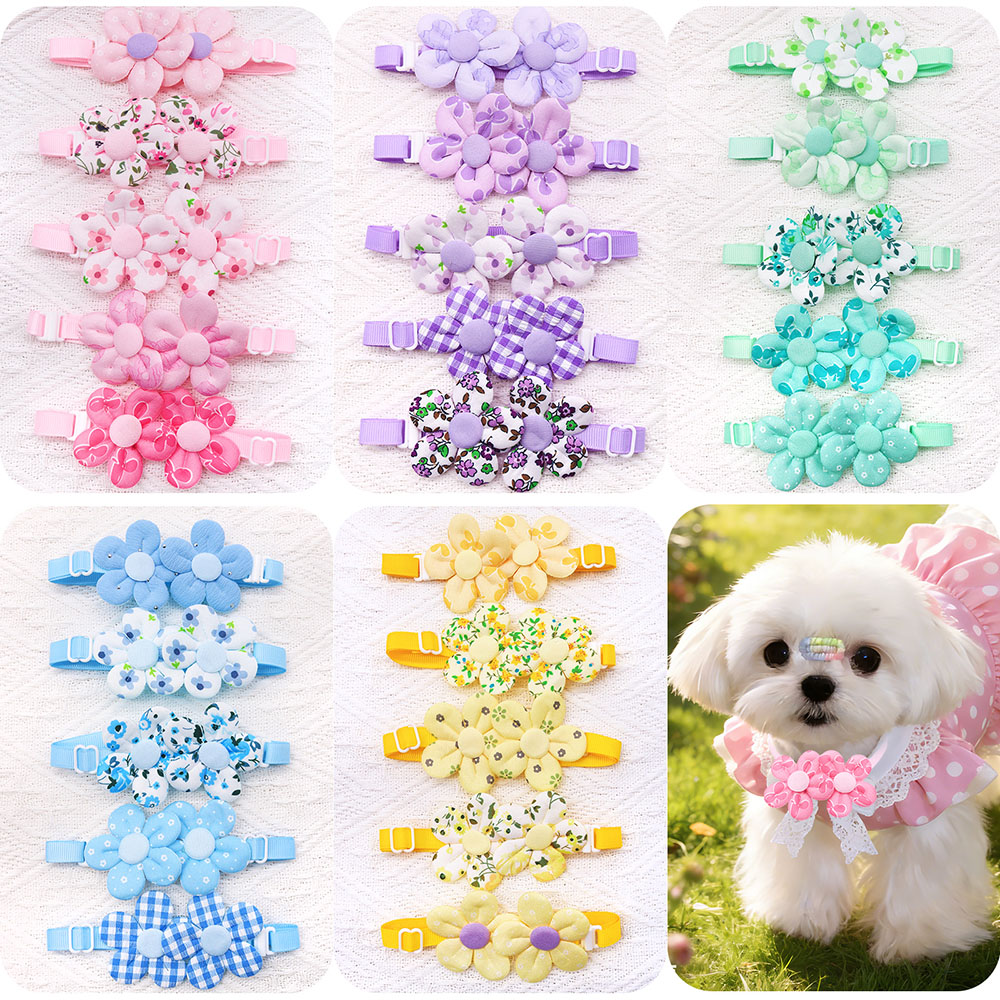 Pet Supplies Hours - 10PCS Flower Shape Sweet Dog Bowties