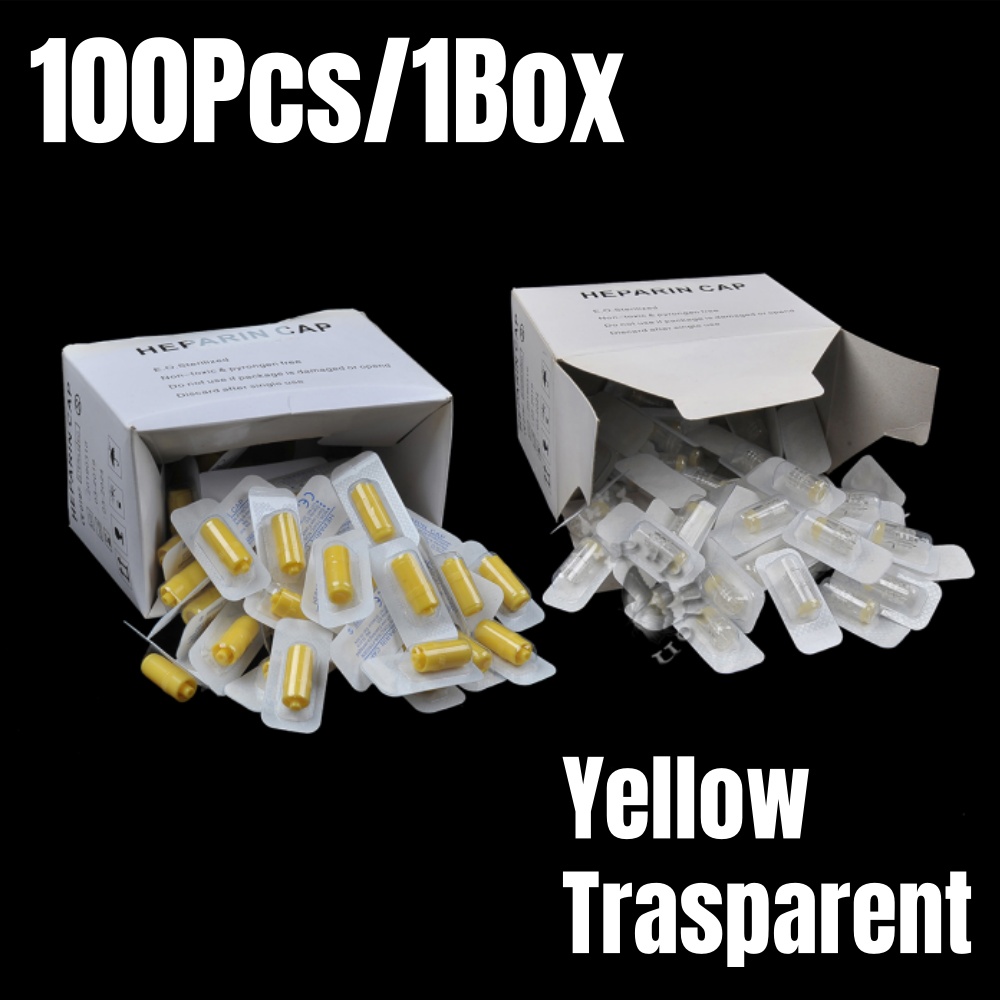 Pet Supplies Direct - 100Pcs/Box Heparin Cap IV Disposable Cannula