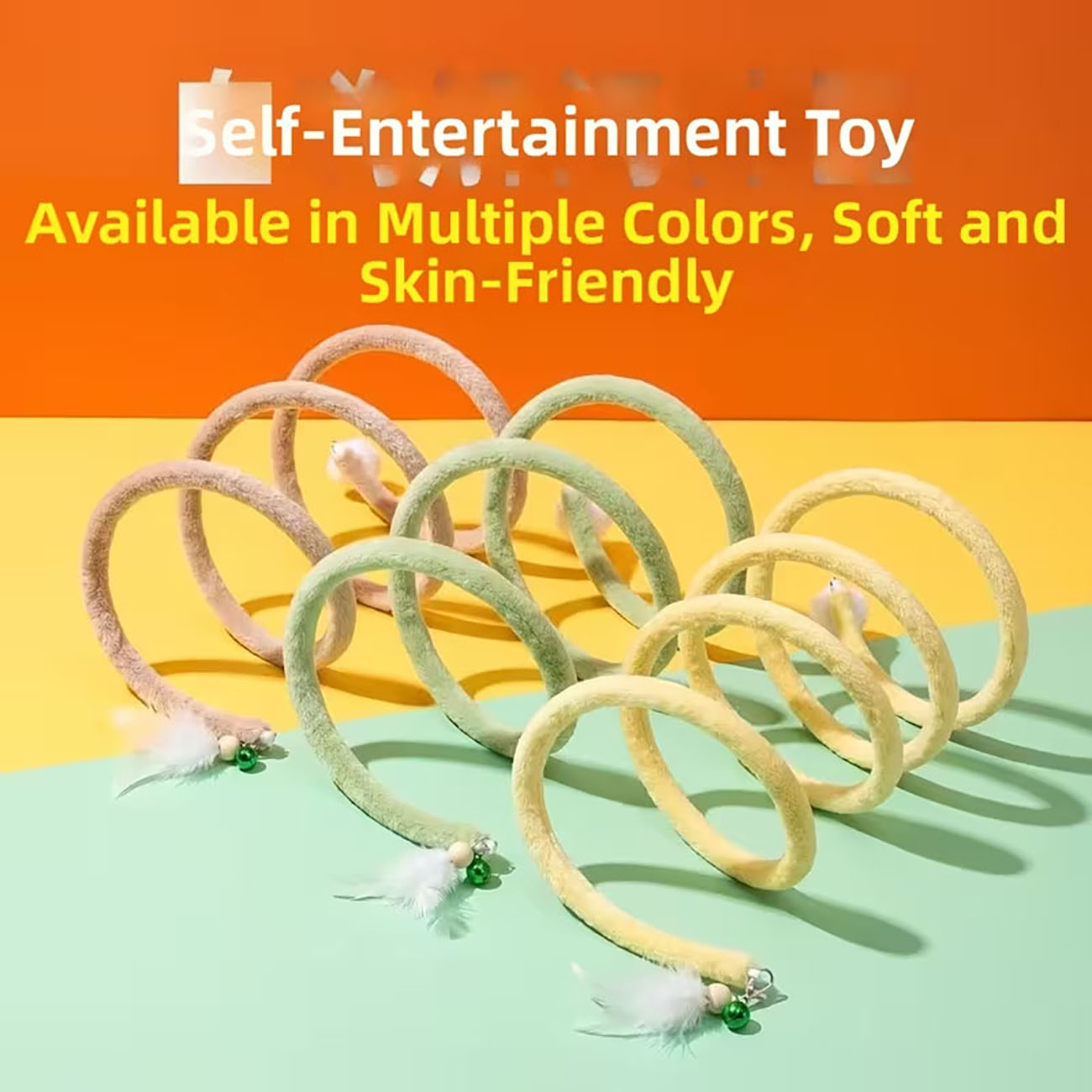 Cat Tunnel Toy - Spring cat tunnel toy with jingling