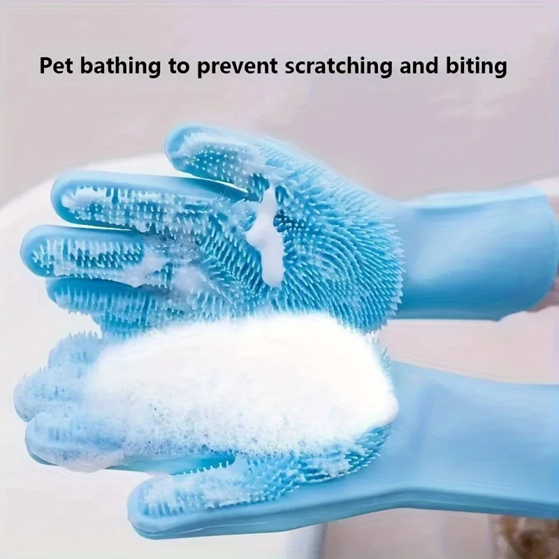 Pet Supplies Direct - Multifunctional Silicone Pet Grooming Gloves Hair