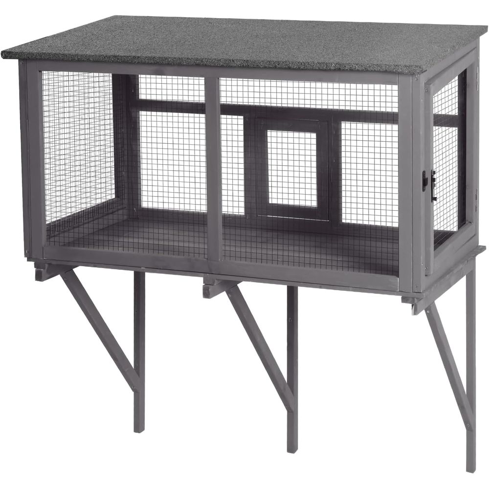 Outdoor Cat Enclosure with Wea - Cat Window Perch recension och pris