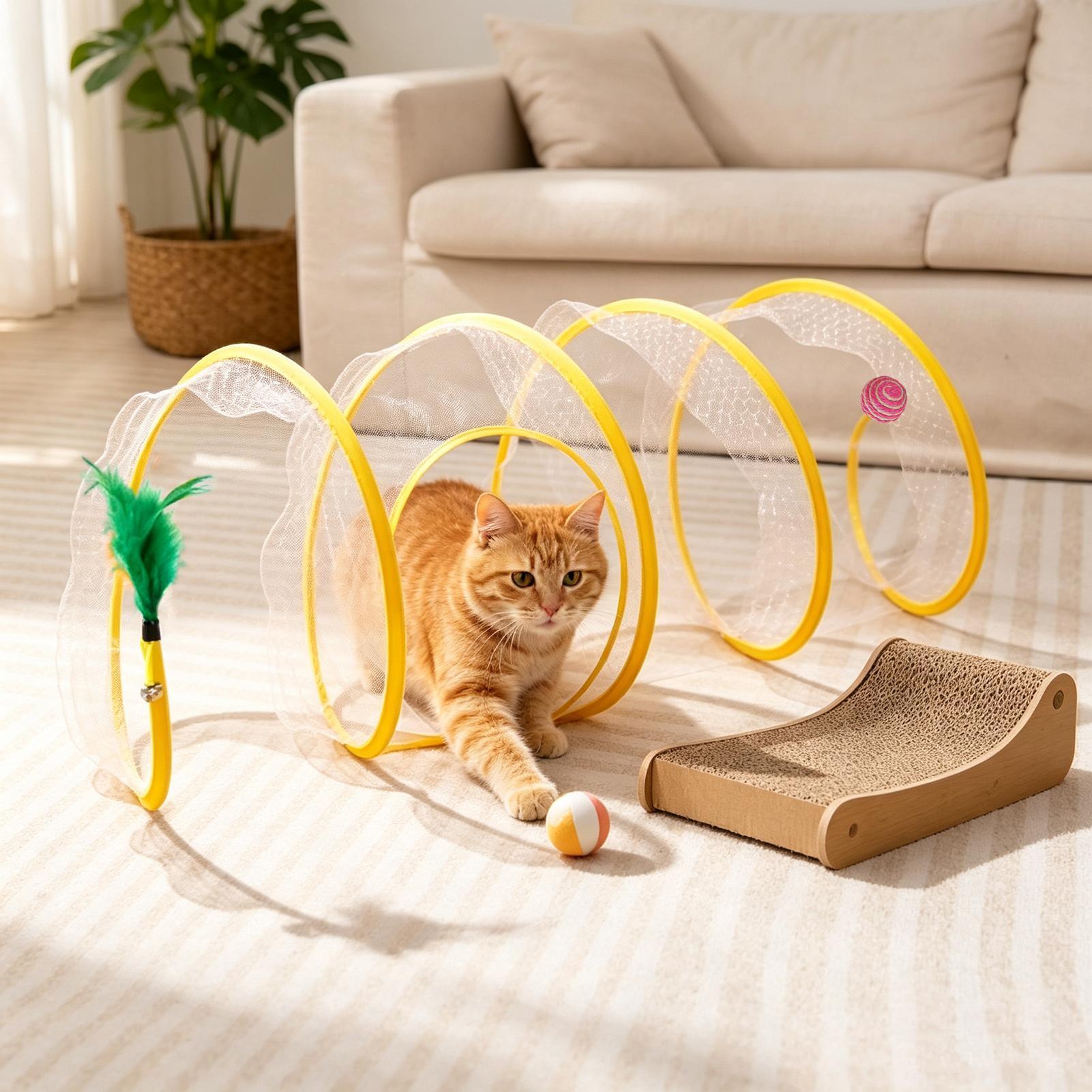 Cat Toy Tunnel Self Play Folda - Cat Tunnel Toy recension och pris