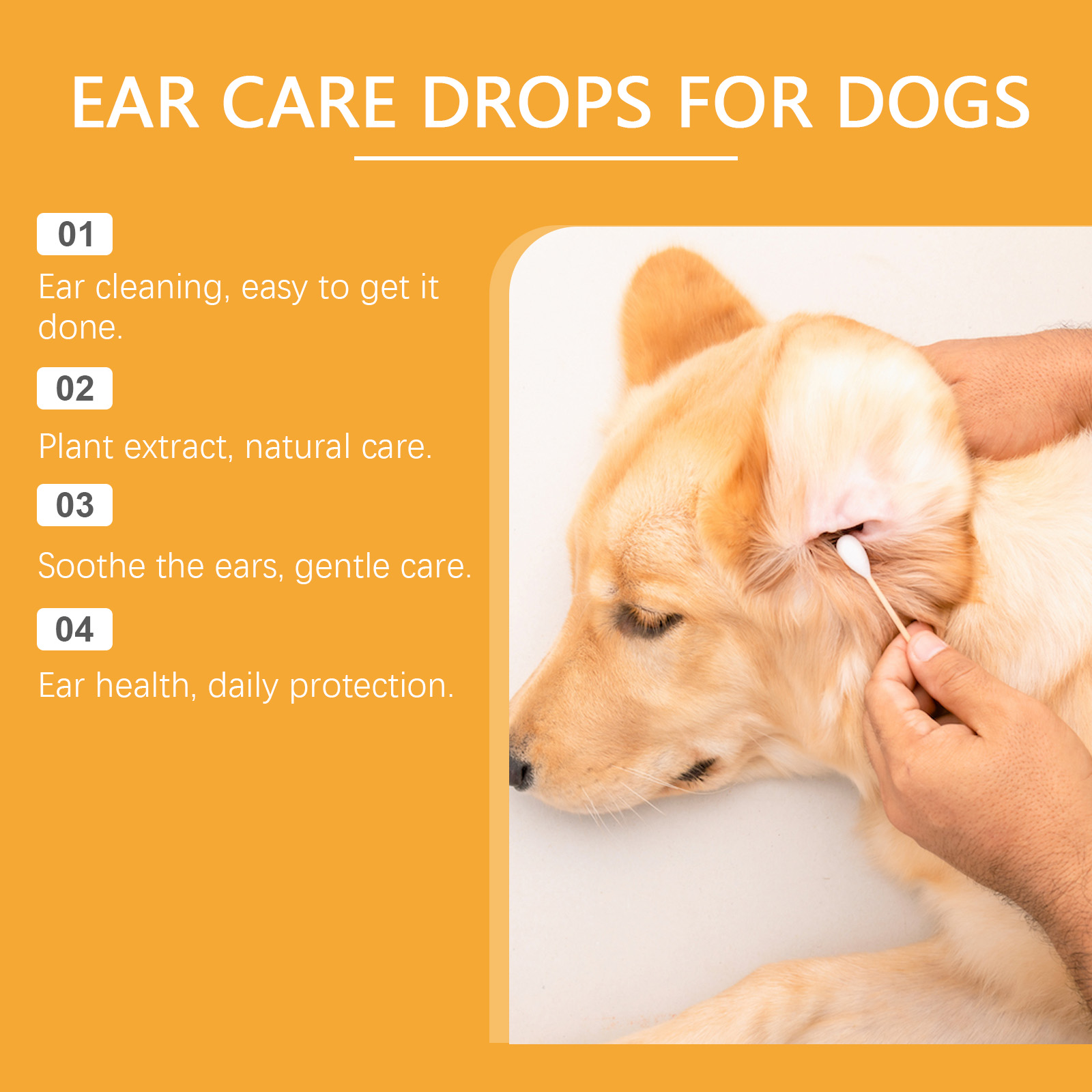60ml Dog Ear Care Drops Reliev - Pet Ear Cleaner recension och pris