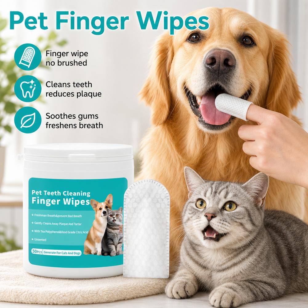 Pet Teeth Cleaning Finger Wipe - Pet Ear Cleaner recension och pris
