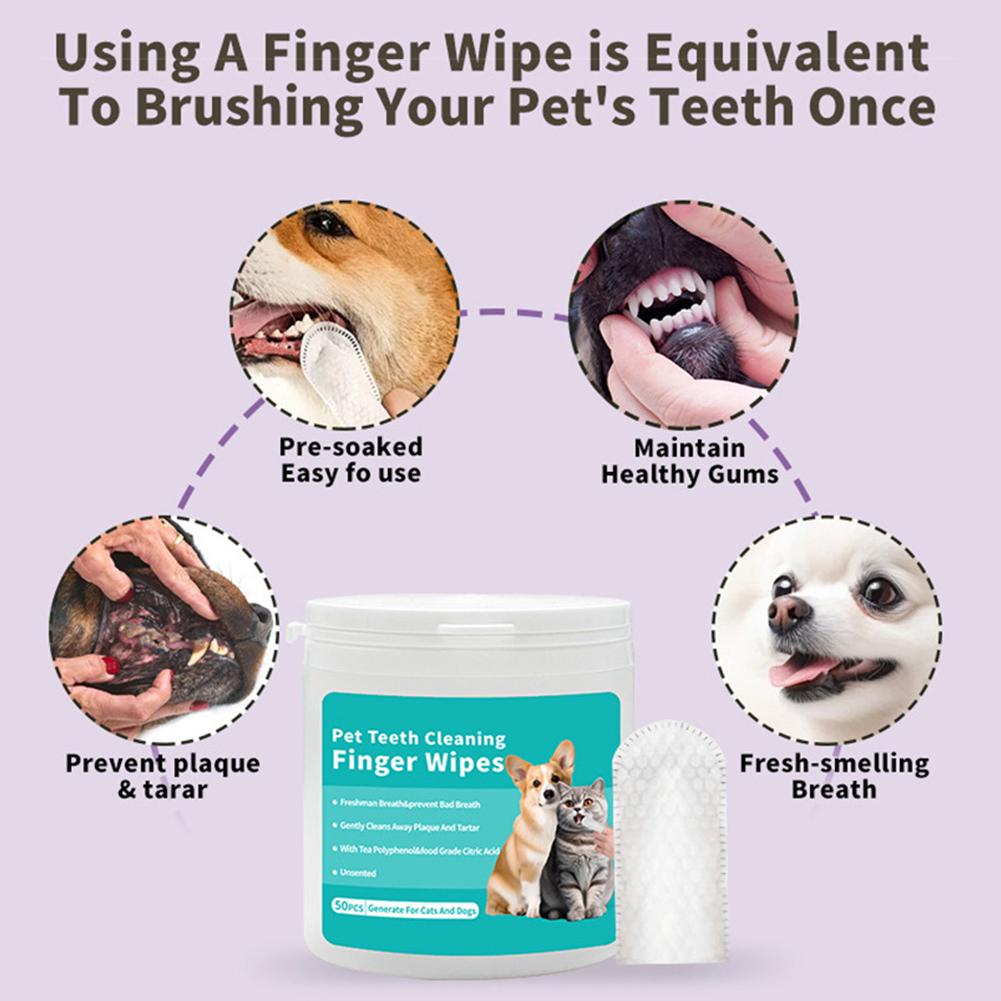Pet Teeth Cleaning Finger Wipe - Pet Ear Cleaner recension och pris