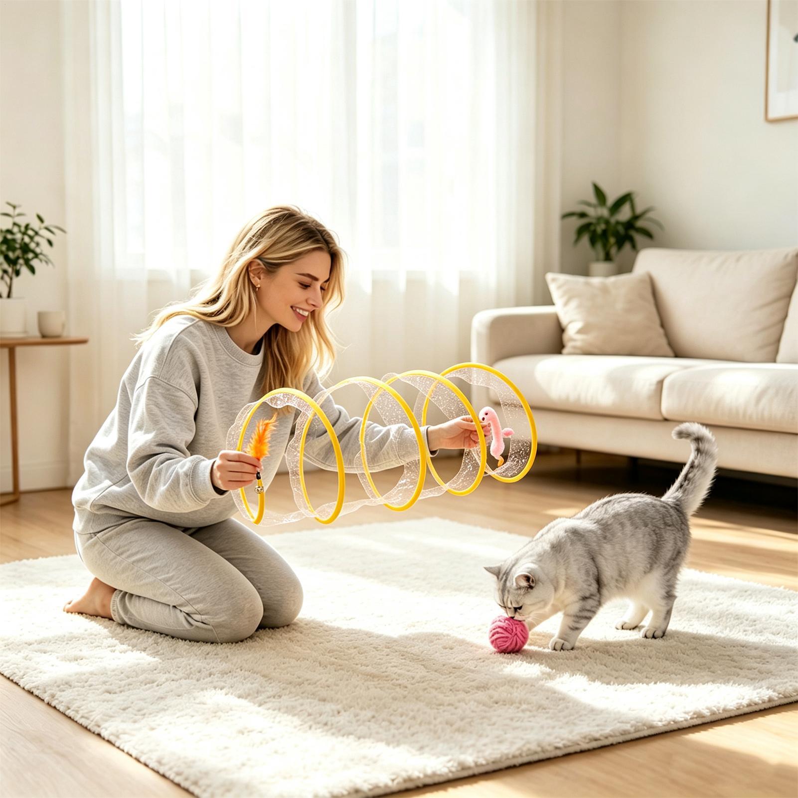 Spiral Tunnel Cat Toy Foldable - Cat Tunnel Toy recension och pris