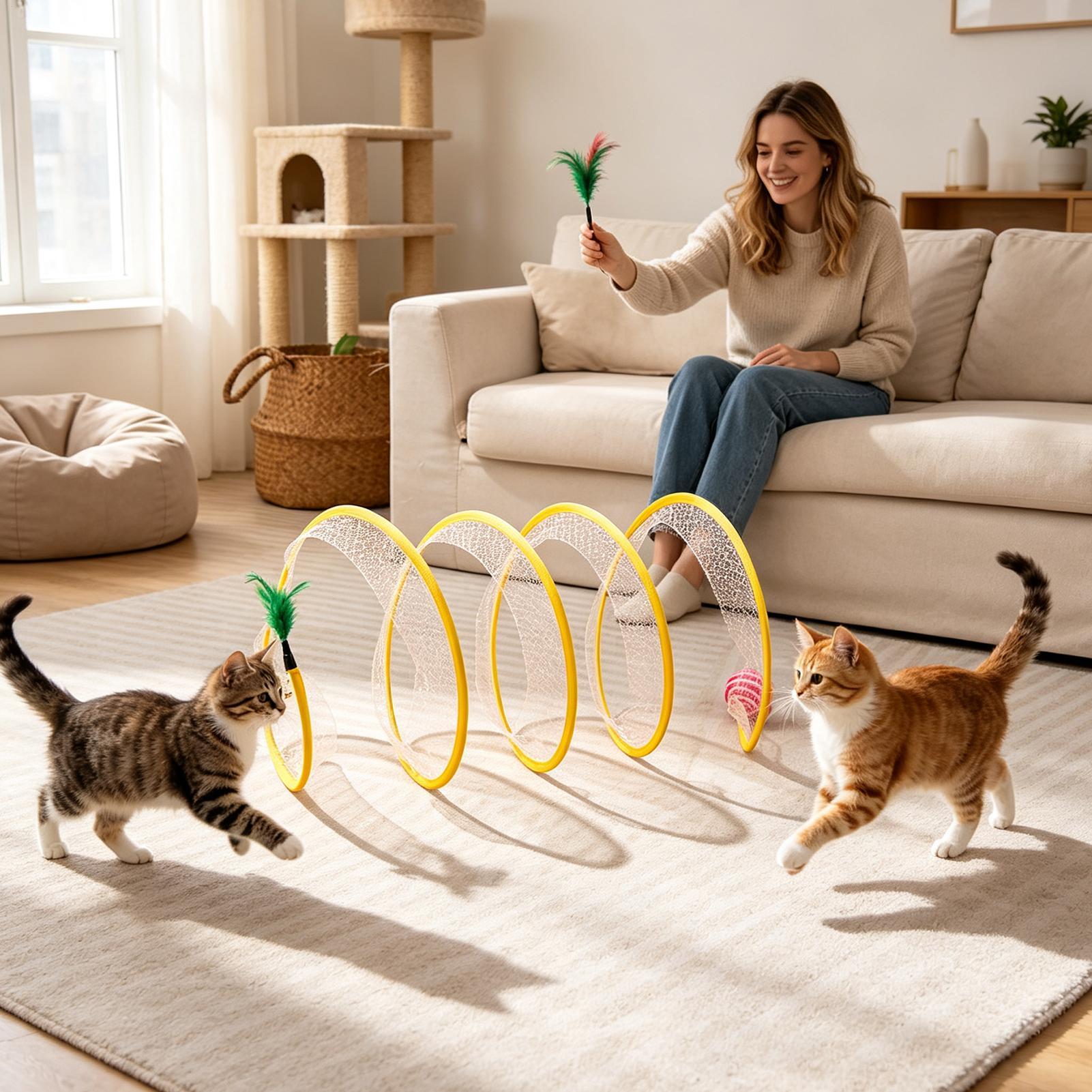 Spiral Tunnel Cat Toy Foldable - Cat Tunnel Toy recension och pris