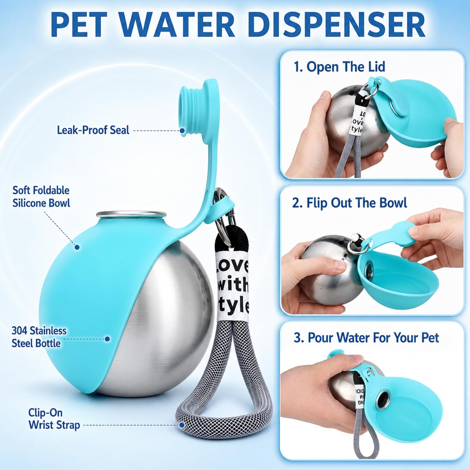 Portable Dog Water Bottle For  - Pet Supplies Hours recension och pris