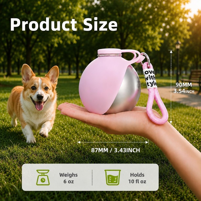 Dog Water Bottle Stainless Ste - Pet Supplies Hours recension och pris
