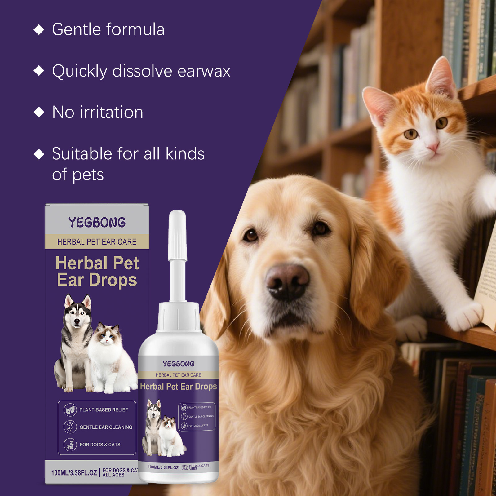 Pets Ear Water Cleaning Drops  - Pet Ear Cleaner recension och pris