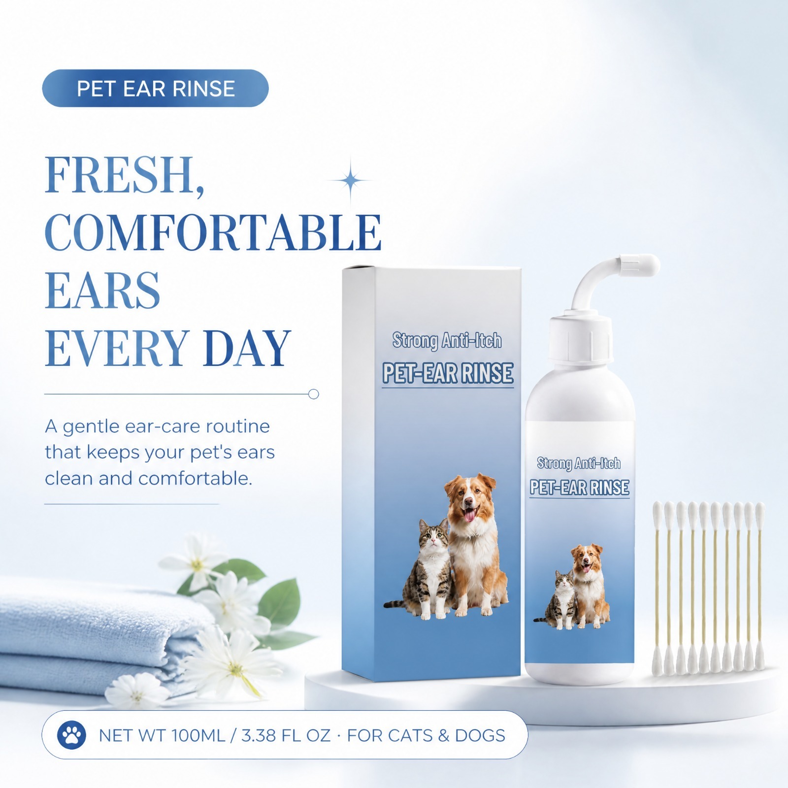 Pet Ear Cleaner Drops Dog Cat  - Pet Ear Cleaner recension och pris